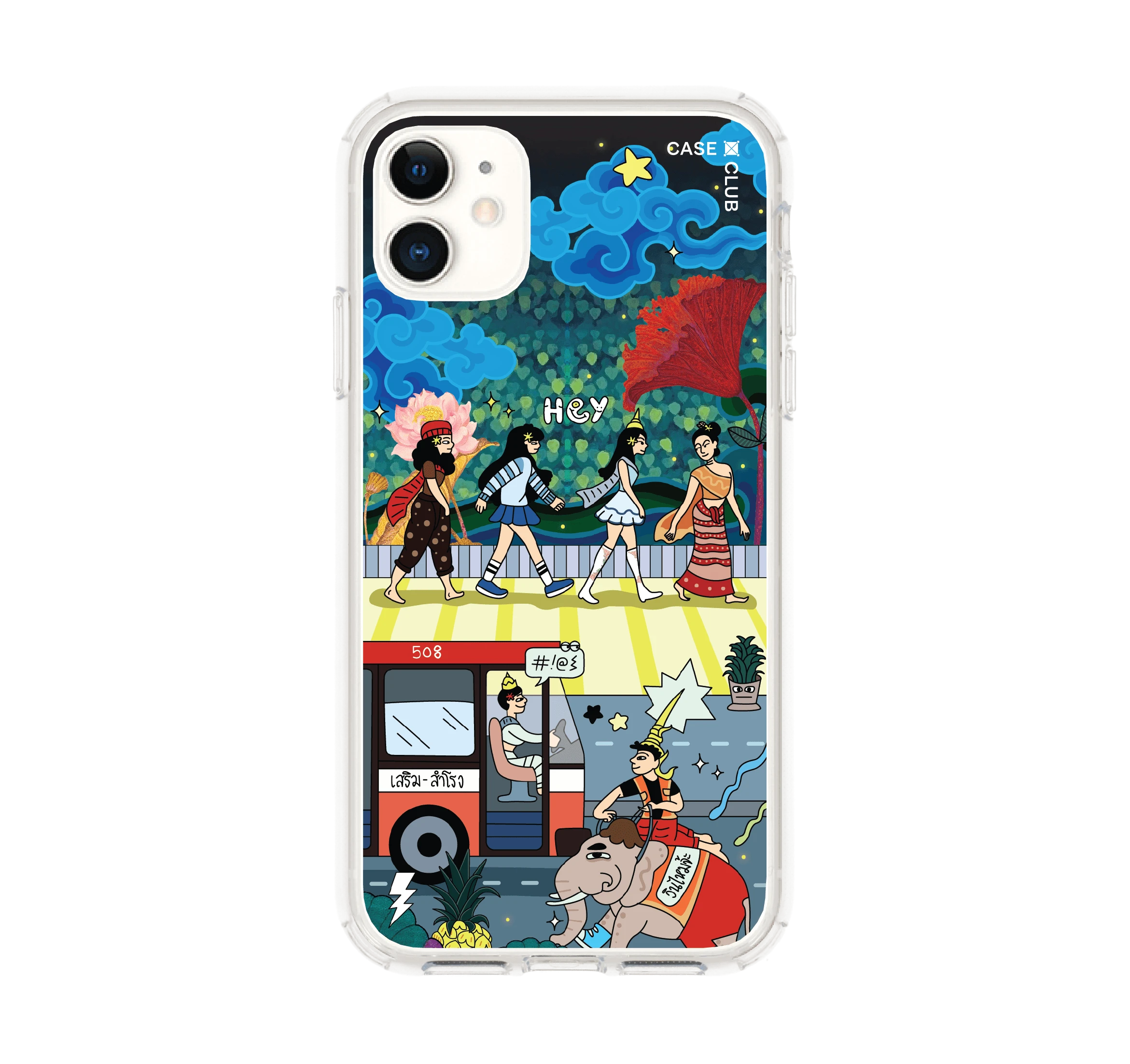 iphone 11 clear case thai cross the road